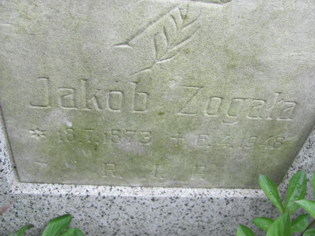 Jakob Żogała 1873 Bieruń Nowy - Grobonet - Wyszukiwarka osób pochowanych